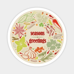 seasons greetings Magnet